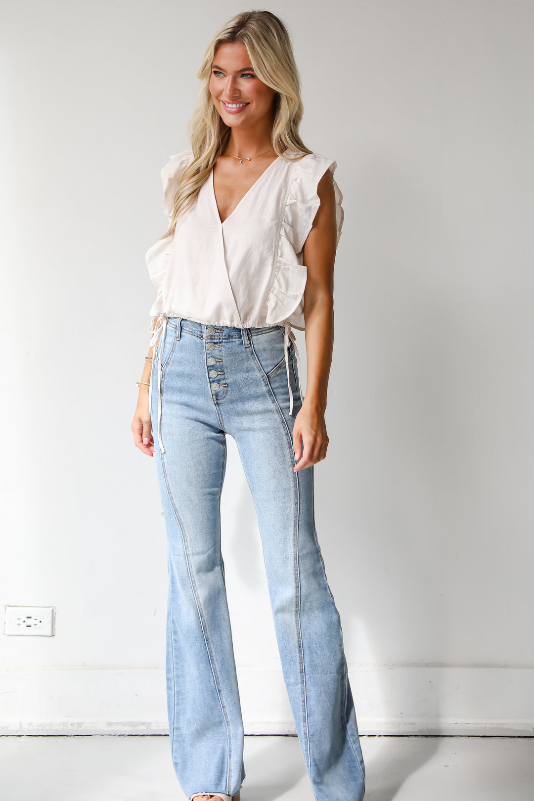 Ellie Medium Wash Flare Jeans