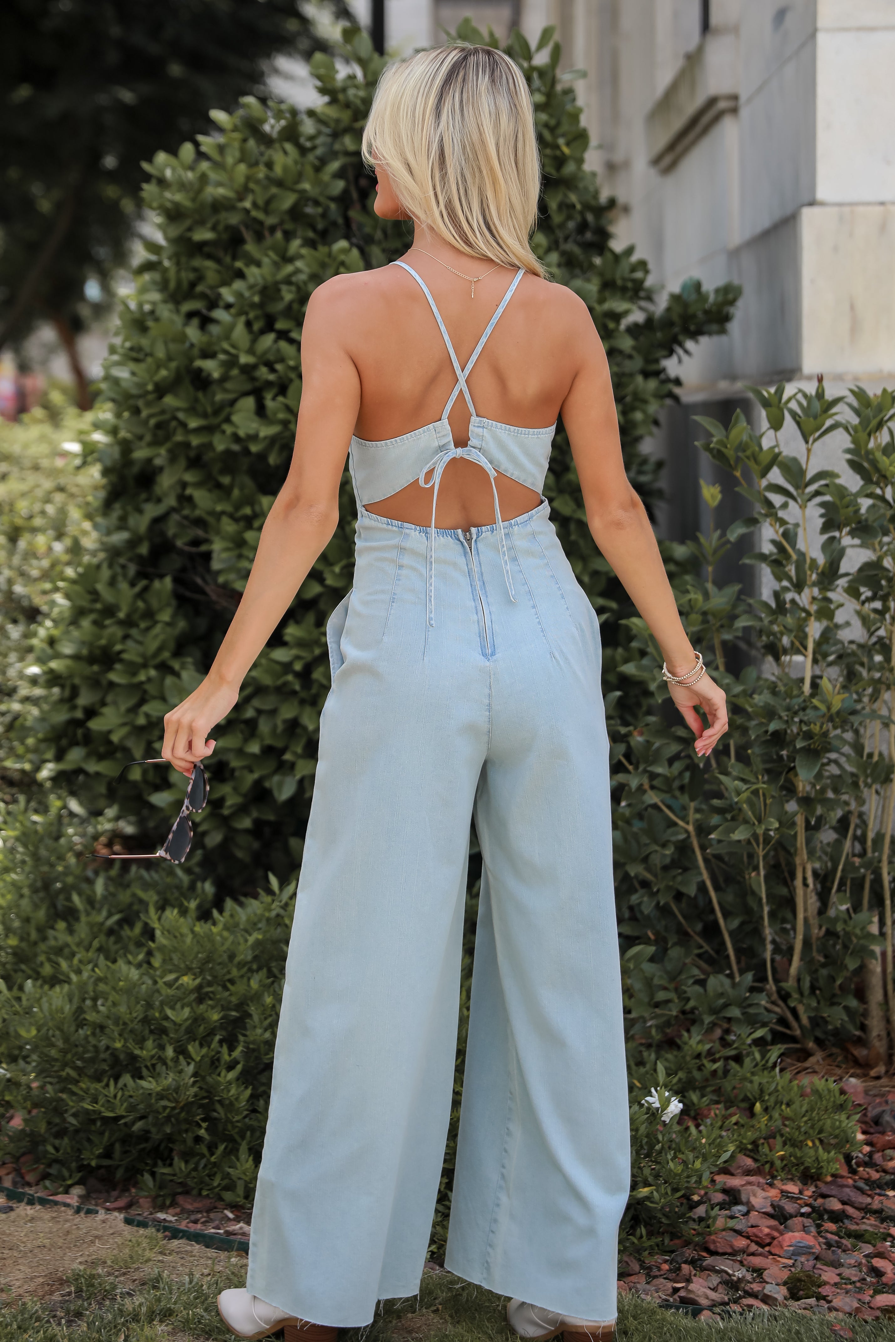 Convincingly Darling Denim Jumpsuit