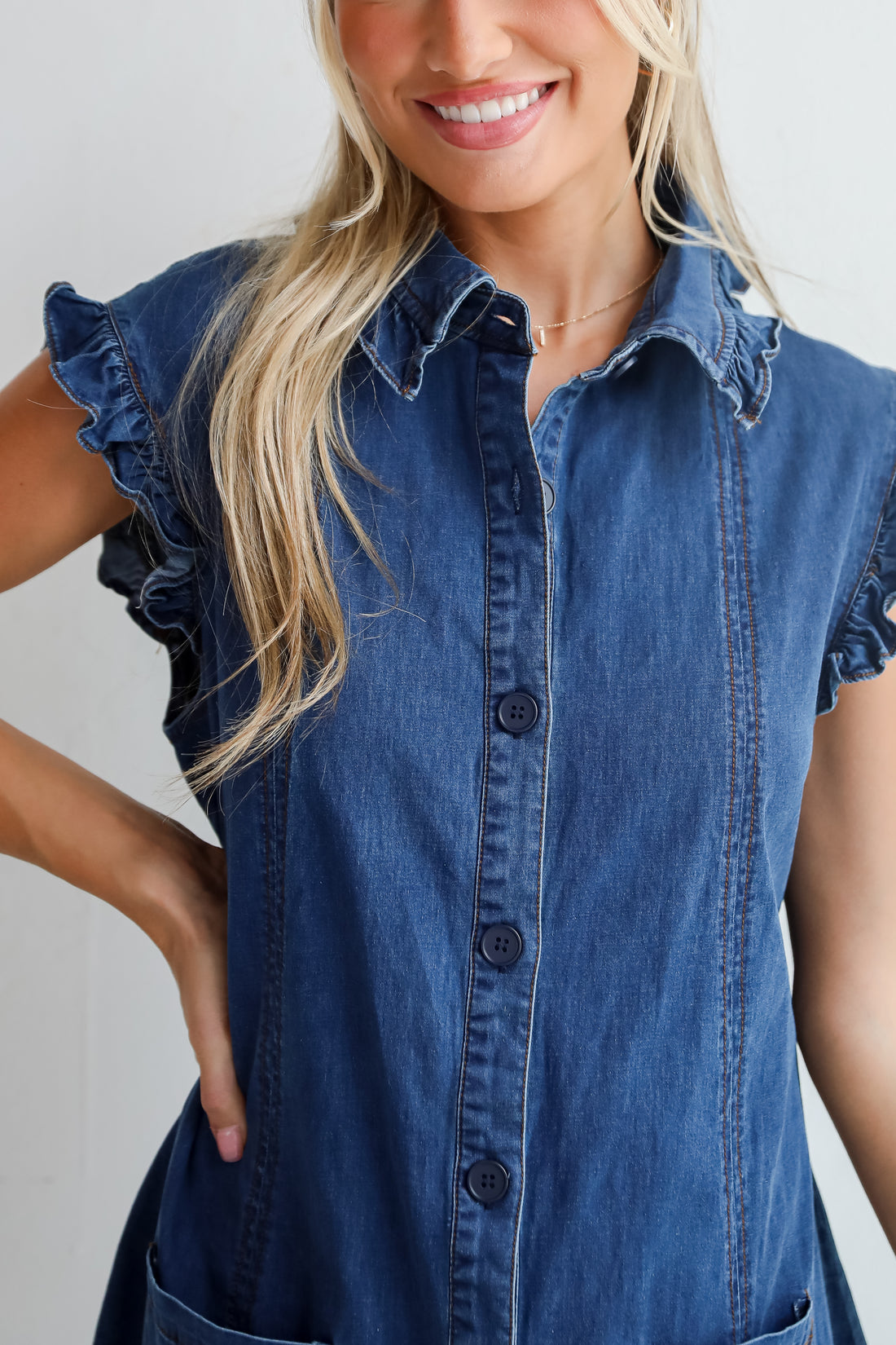 Simple Adoration Denim Mini Dress