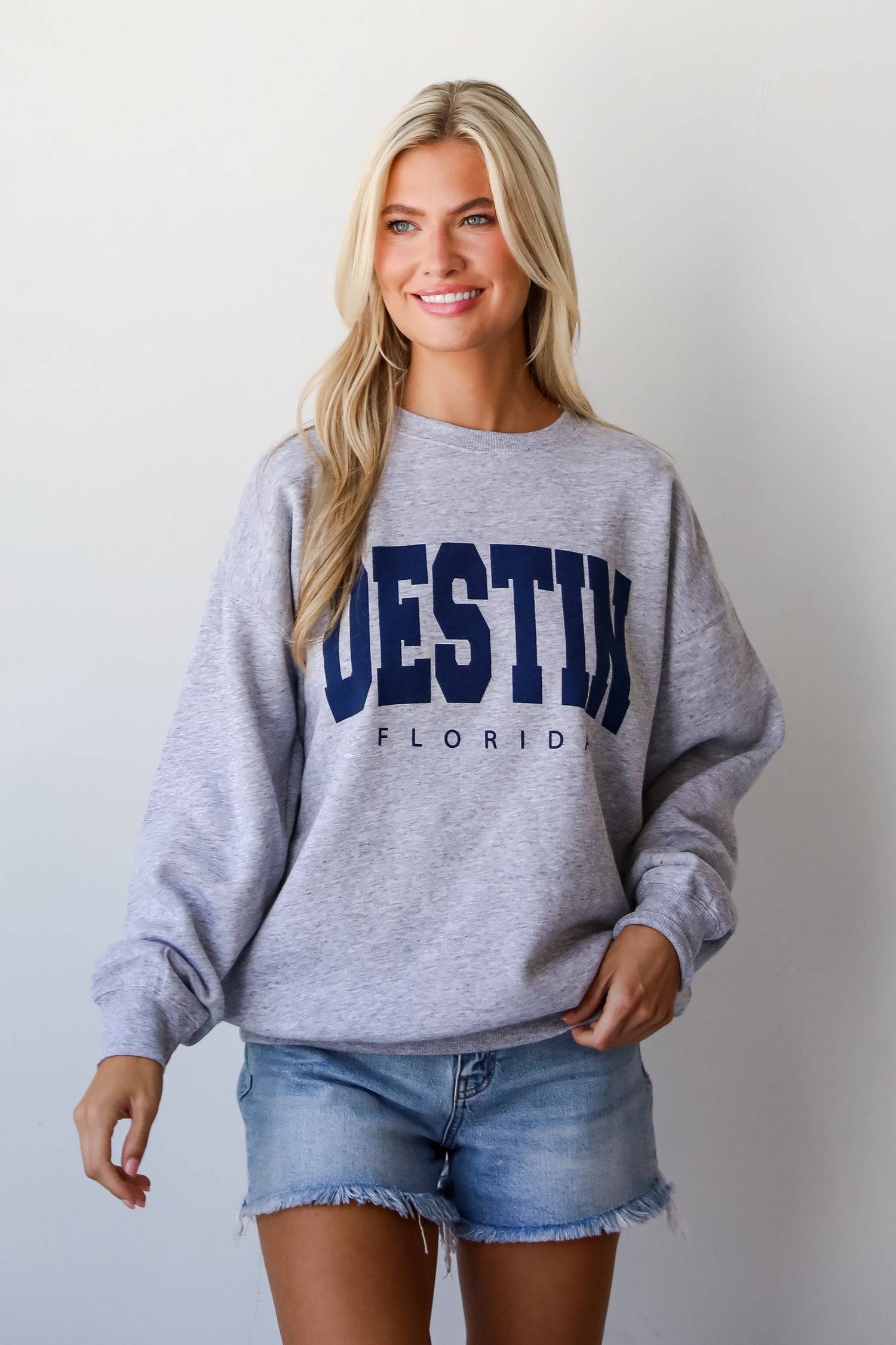 Light Heather Grey Destin Florida Sweatshirt