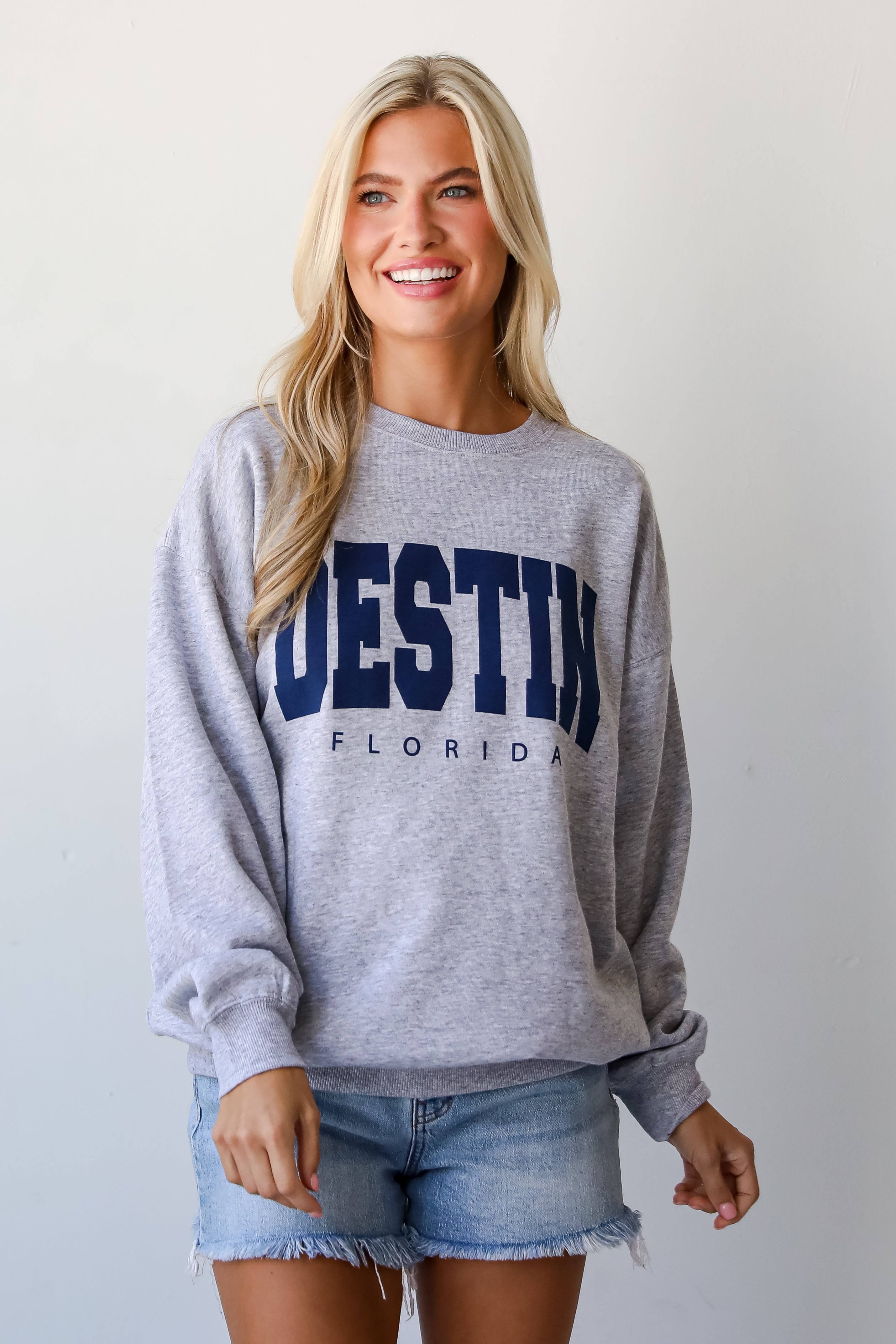 Light Heather Grey Destin Florida Sweatshirt