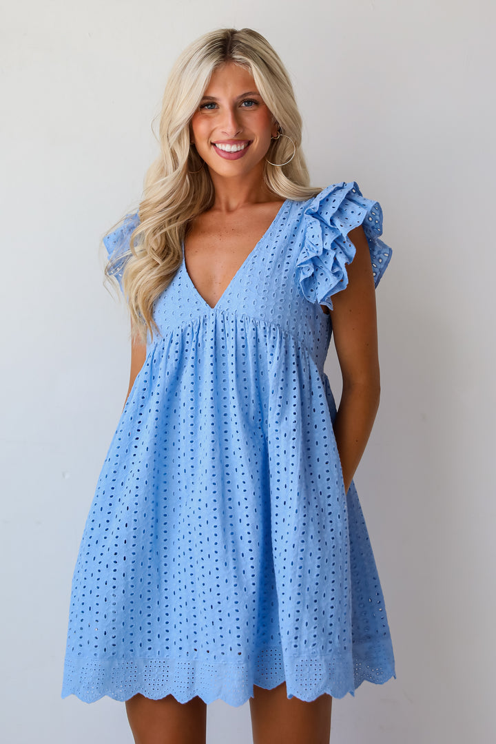 Truly Heavenly Eyelet Romper Dress