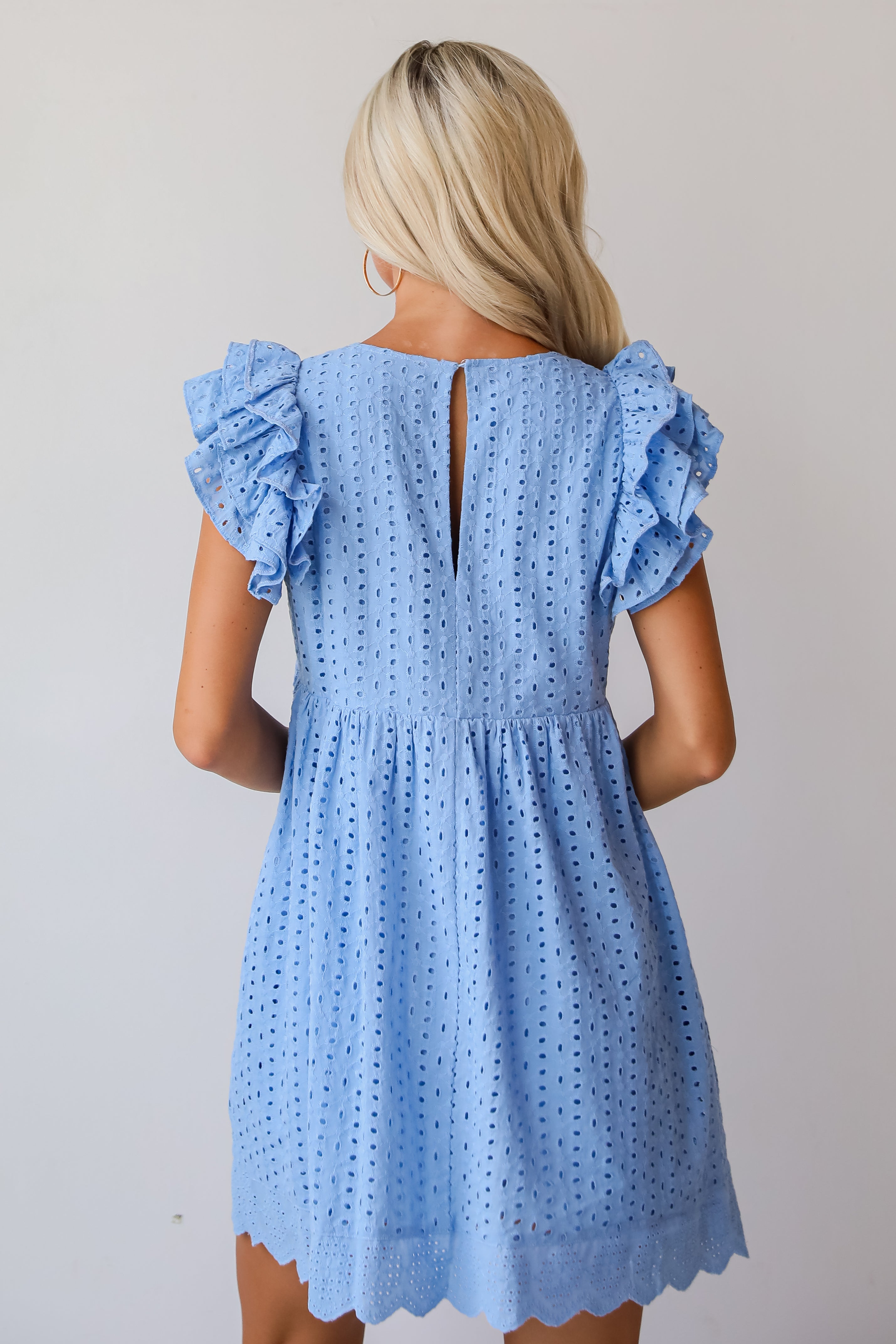 Truly Heavenly Eyelet Romper Dress