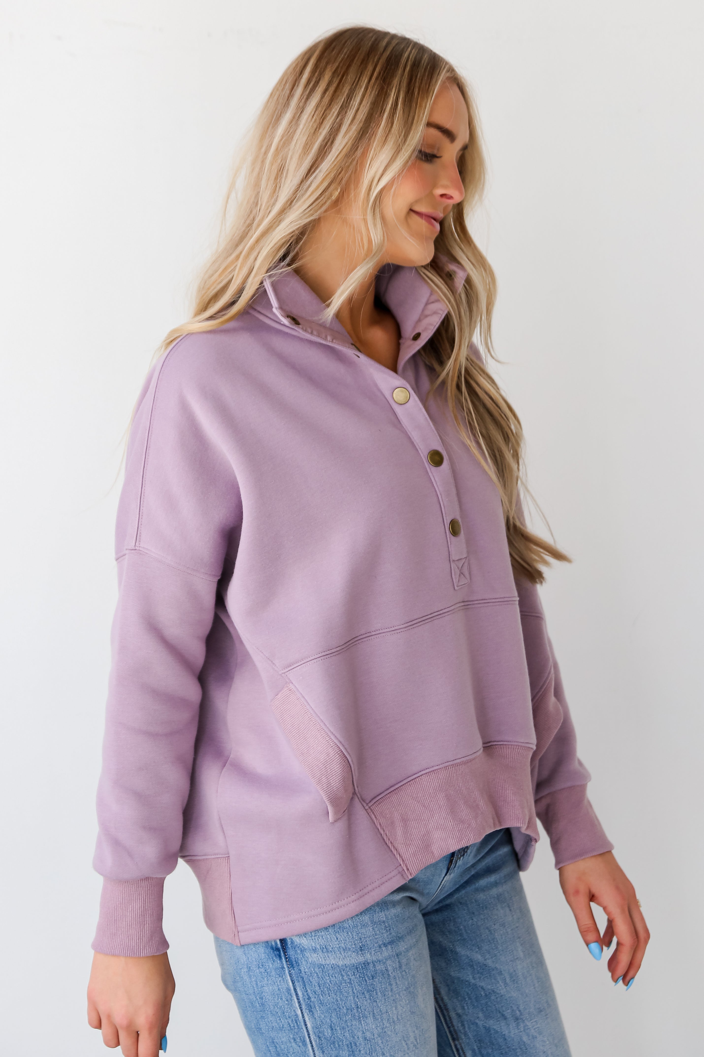 womens Oversized Fleece Pullover