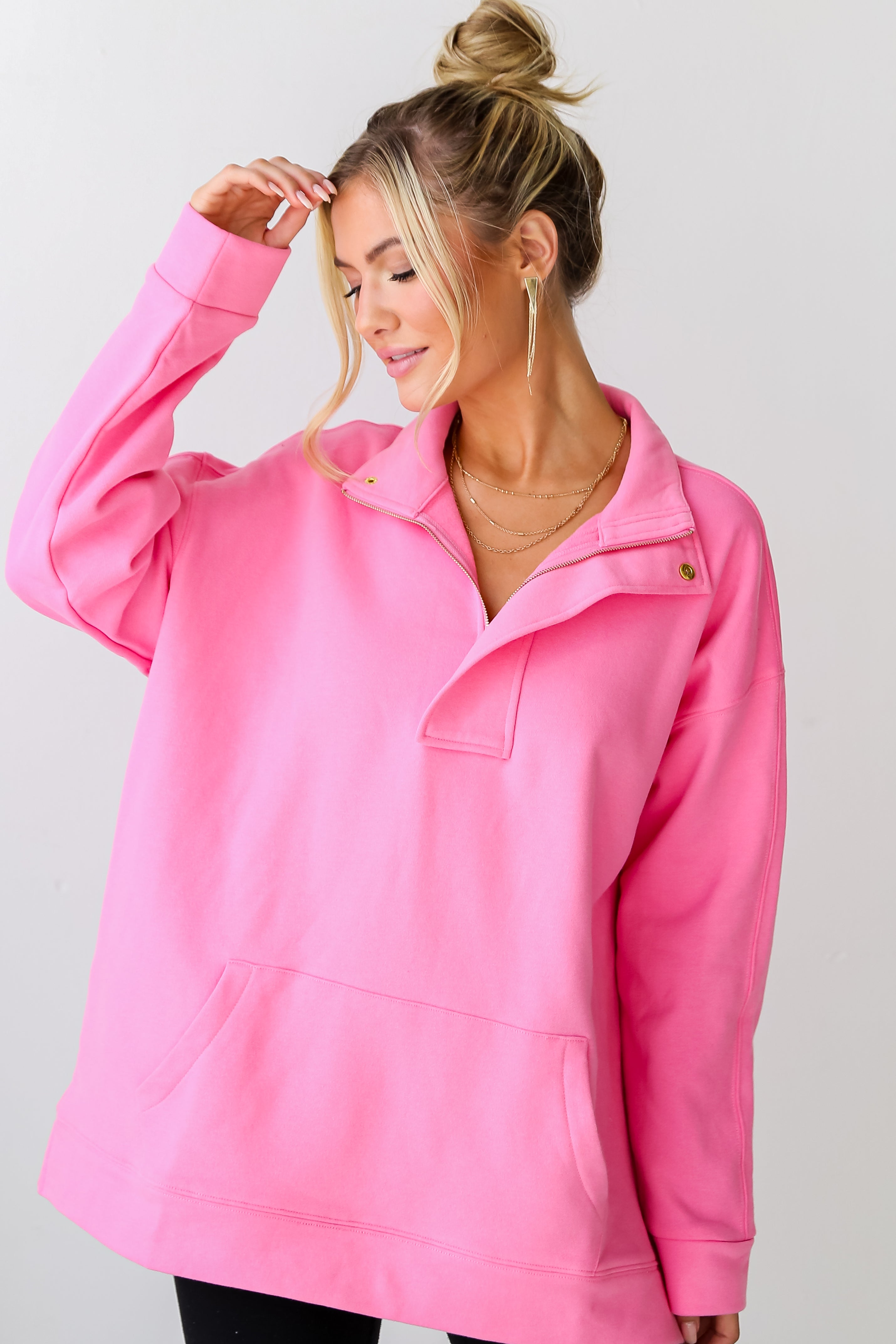 fleece lined pullover