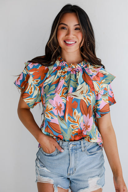 cute floral blouse