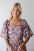 Instantly Perfect Multicolored Floral Cropped Blouse