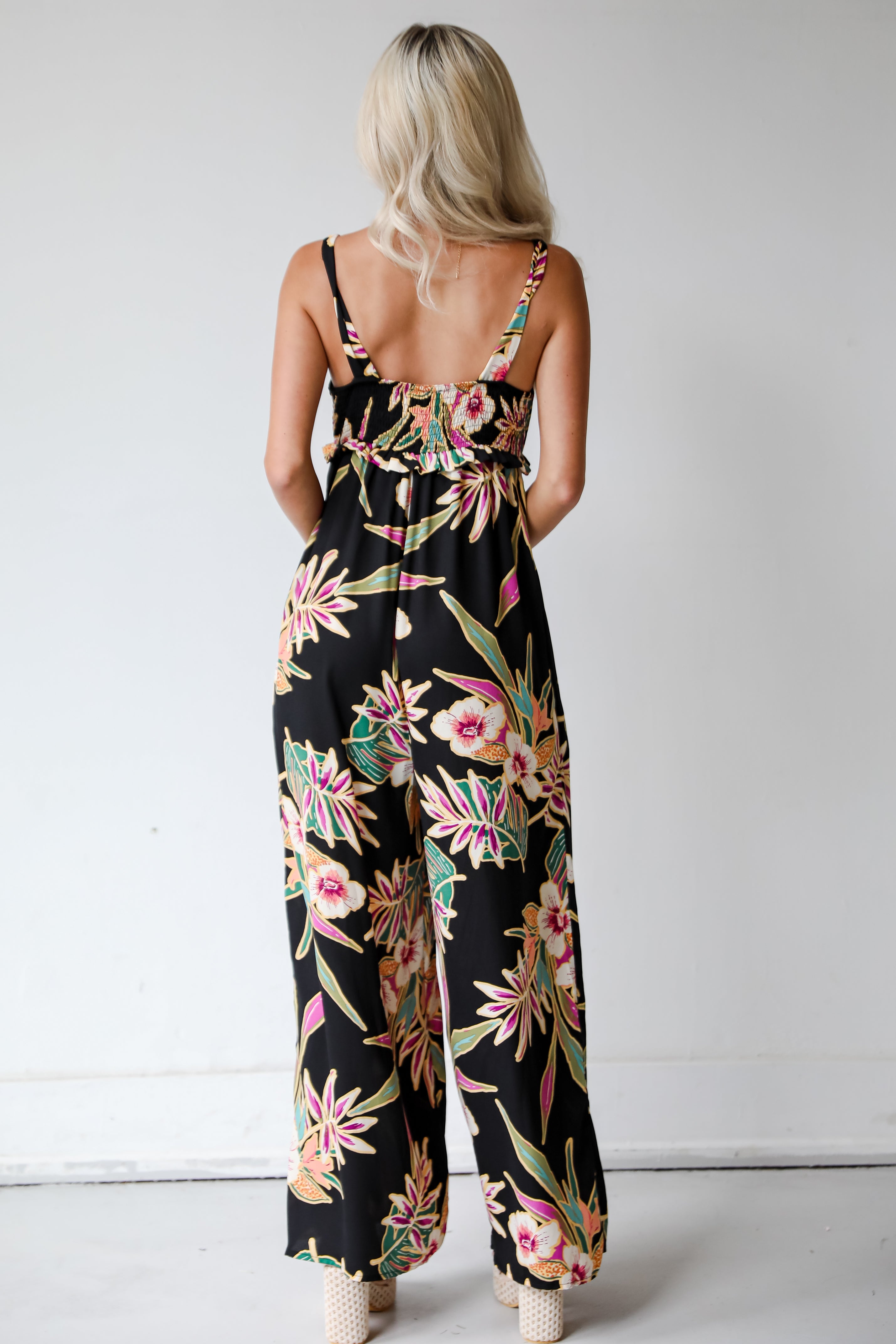 Black Floral Jumpsuit