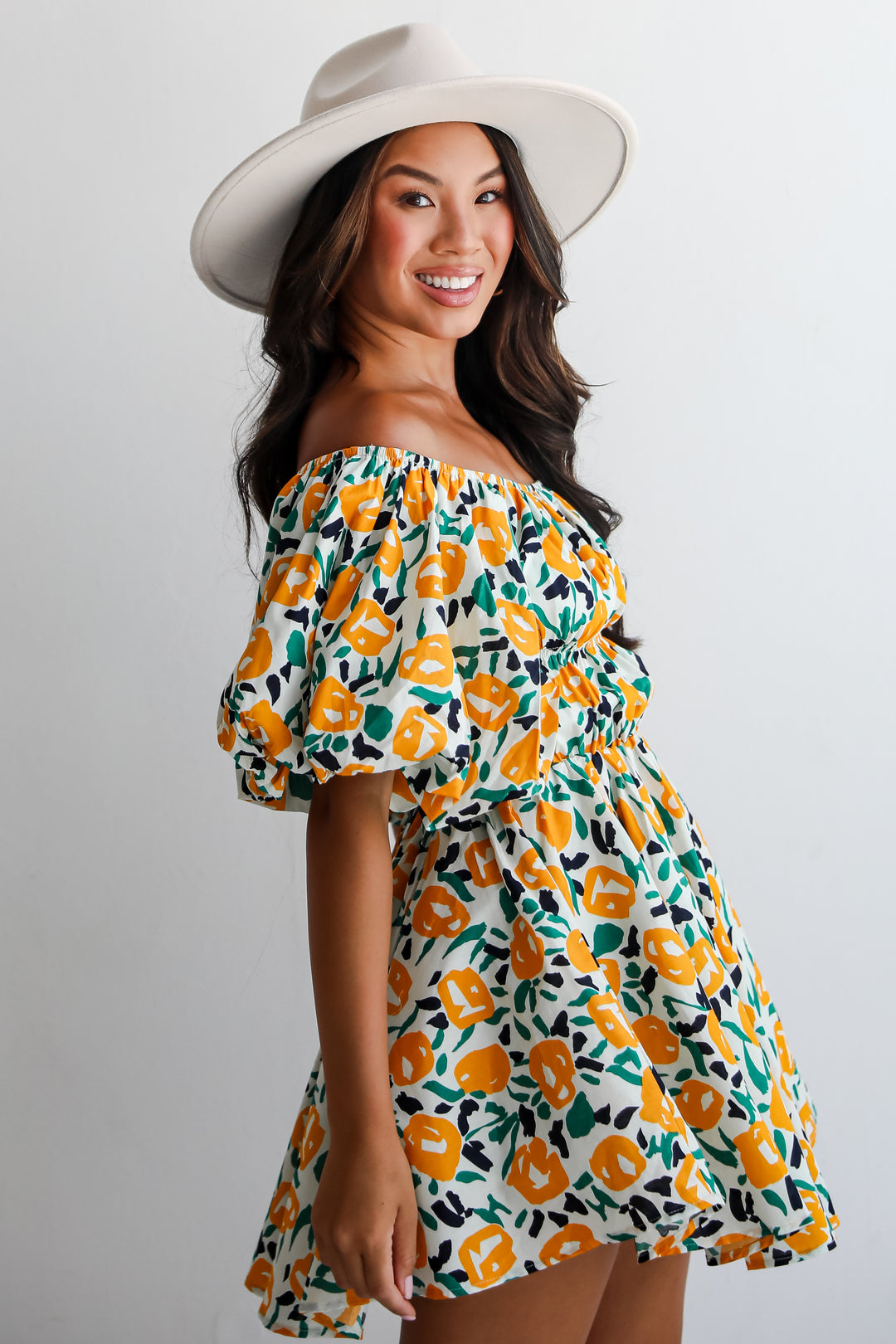 Fairytale Days Yellow Floral Mini Dress