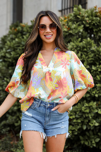 Majorly Poised Floral Blouse