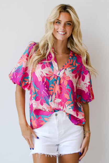 Majorly Poised Floral Blouse