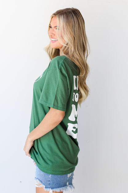 green In My Football Mom Era Tee side view