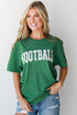 green Football Tee