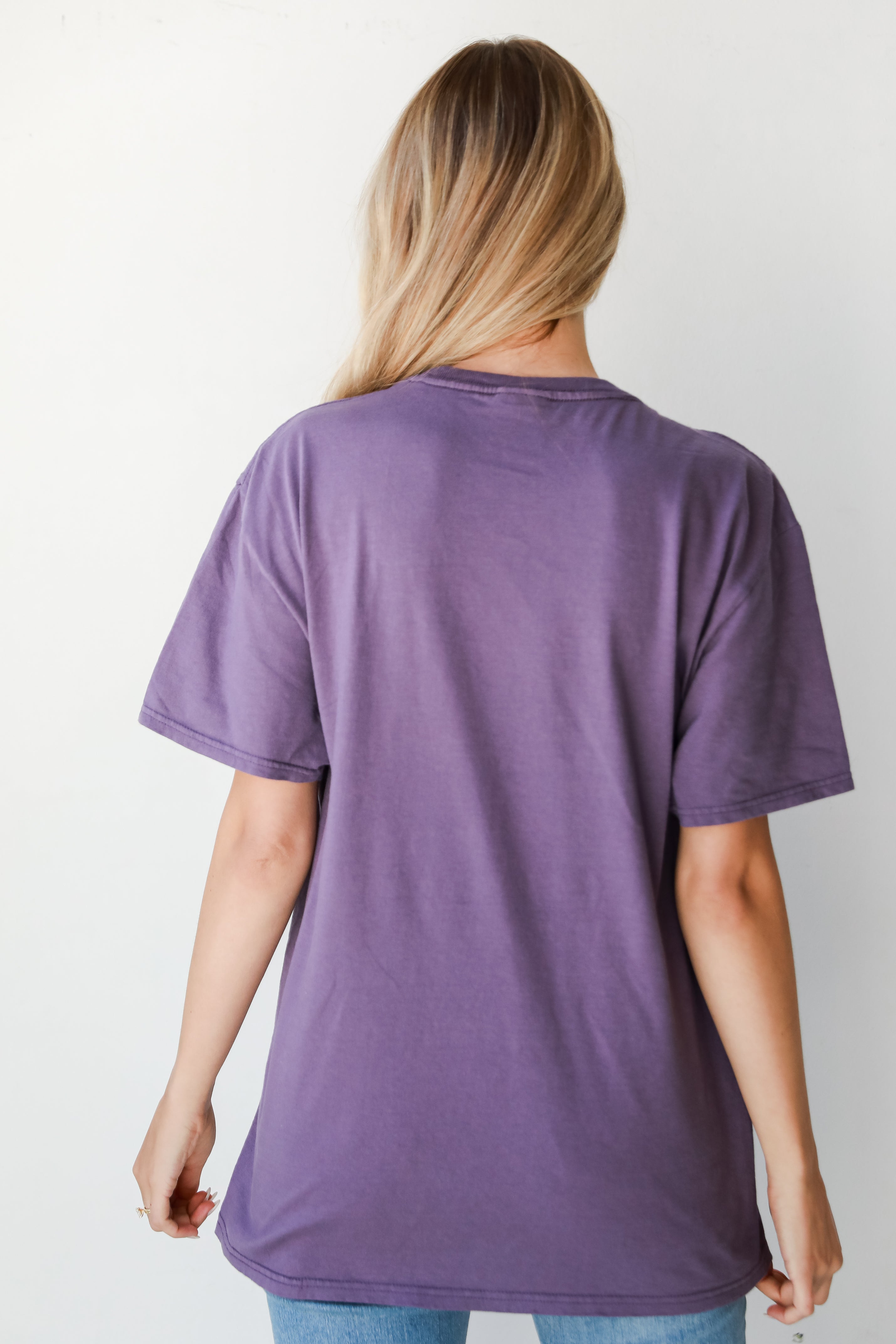 purple Football Tee back view