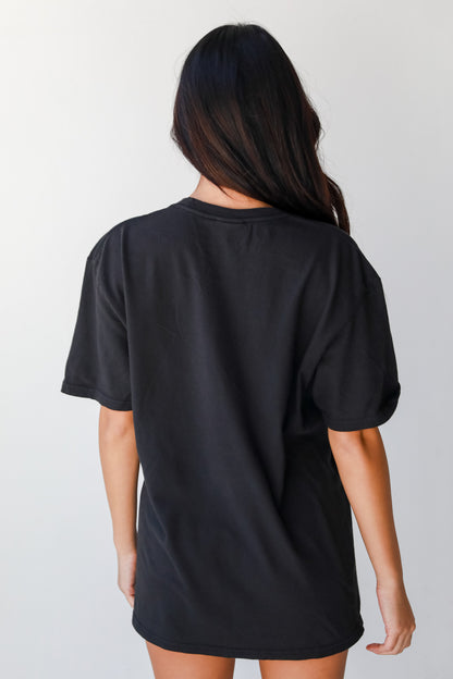 black Football Tee back view