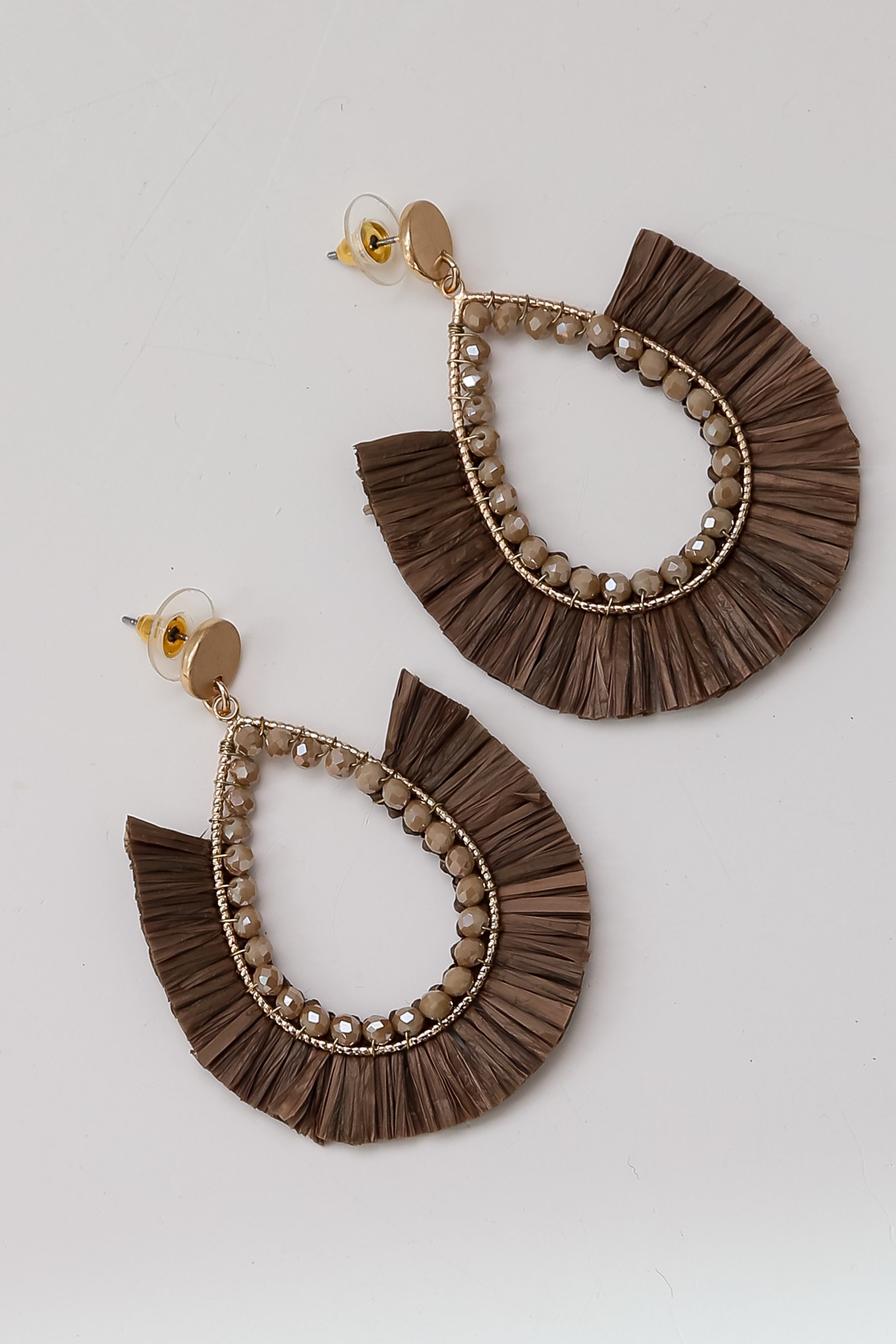 fringe teardrop earrings