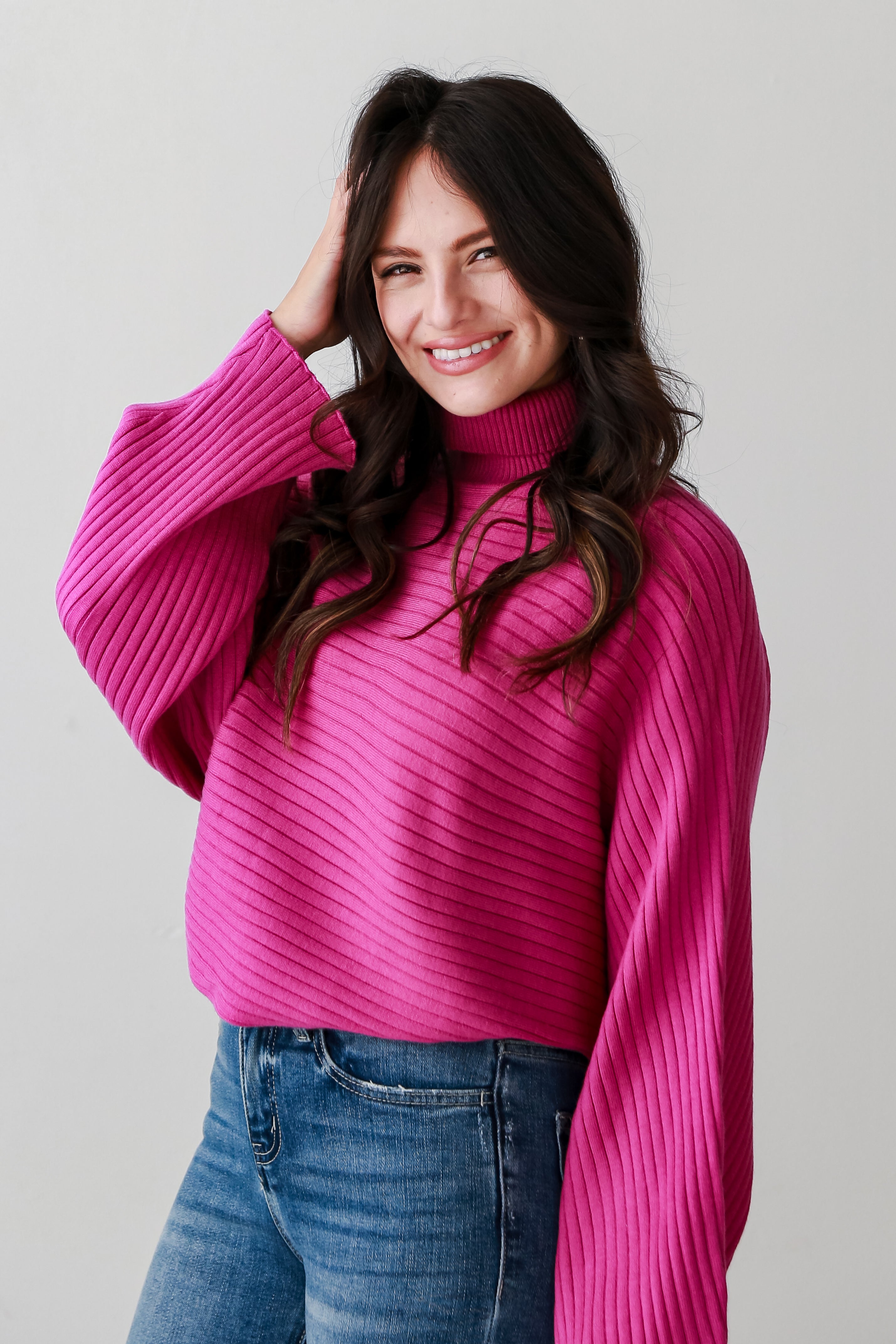 hot pink sweater