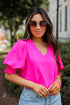 Chic Intent Hot Pink Blouse