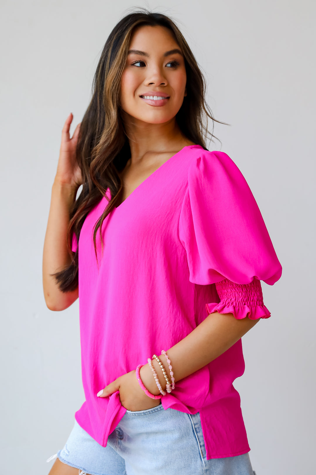 Chic Intent Hot Pink Blouse