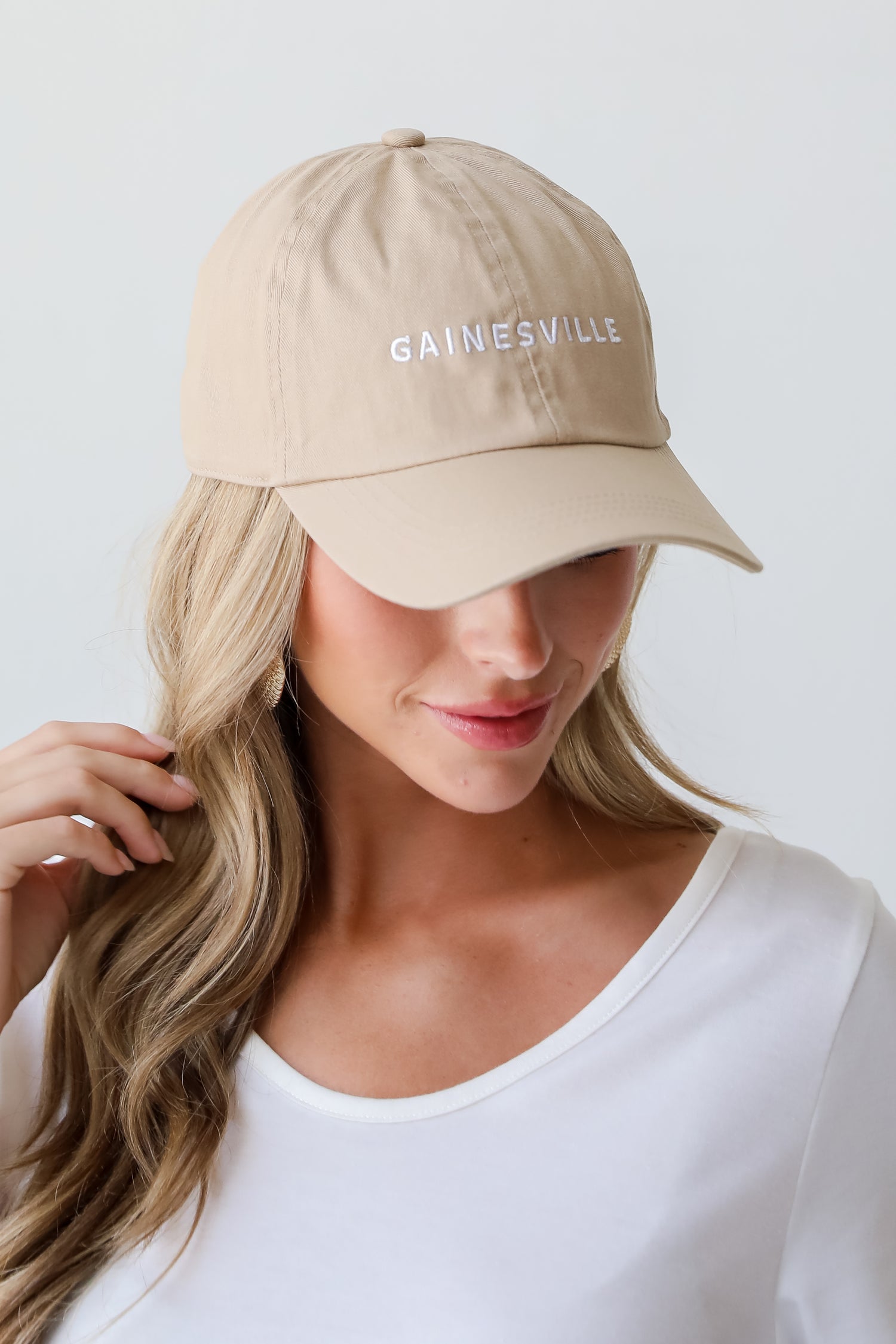 Tan Gainesville Embroidered Hat