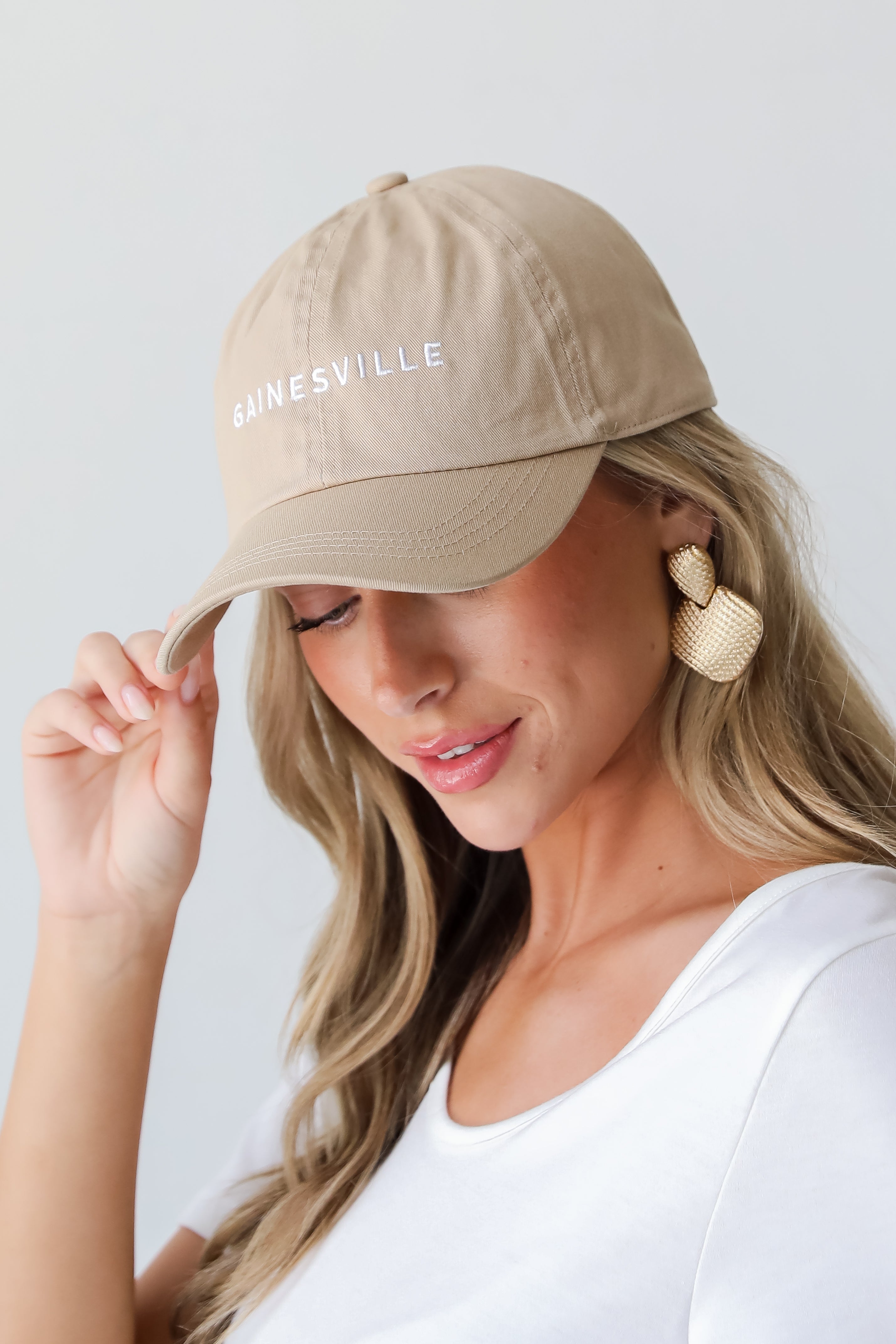 Tan Gainesville Embroidered Hat