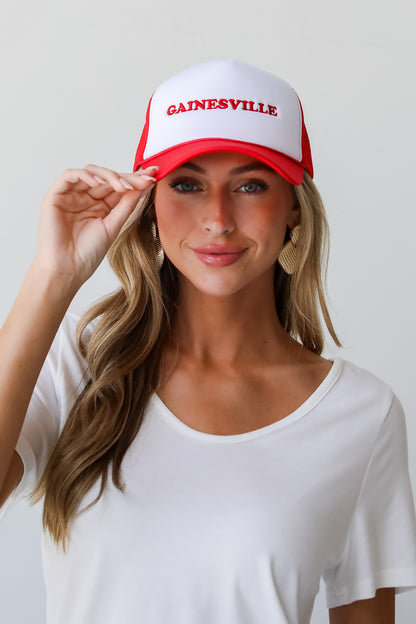 Red Gainesville Trucker Hat