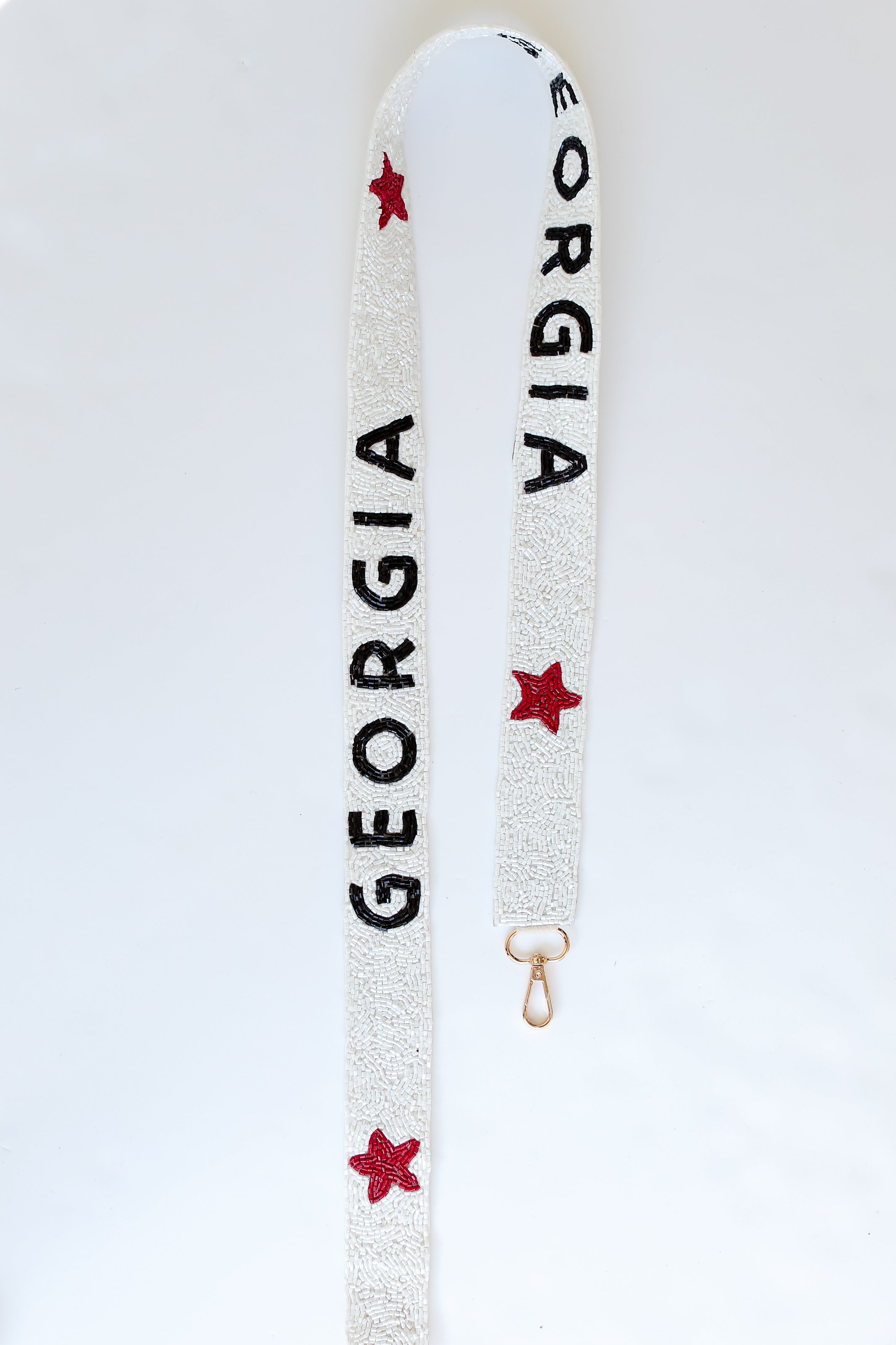 Georgia Star Beaded Purse Strap flat lay