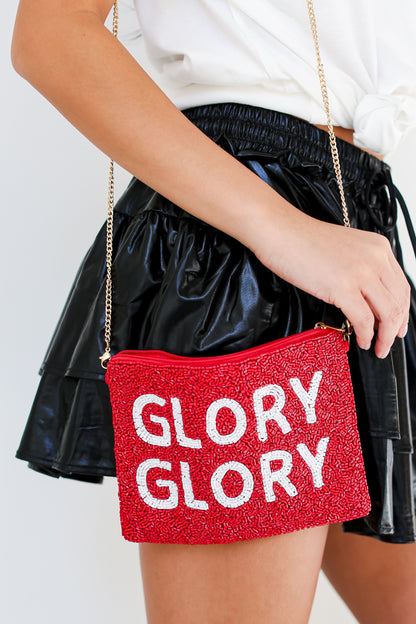 Glory Glory Beaded Crossbody Bag on model