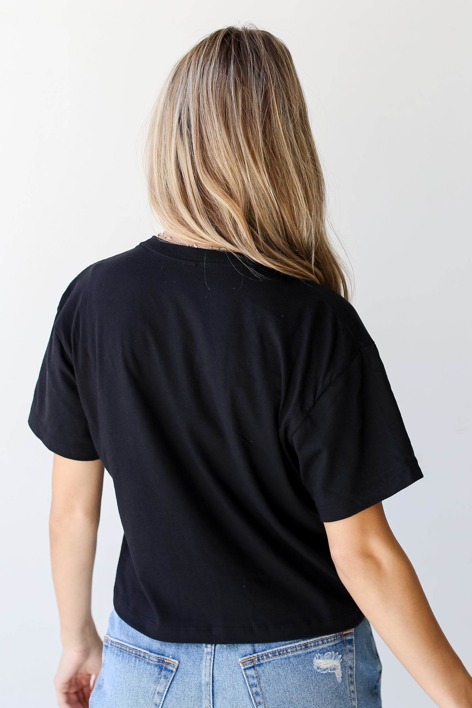 Black Glory Glory Cropped Tee back view