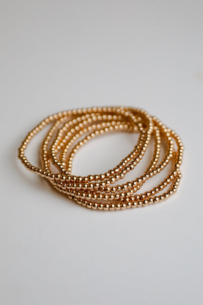 Emery Gold Beaded Bracelet Set