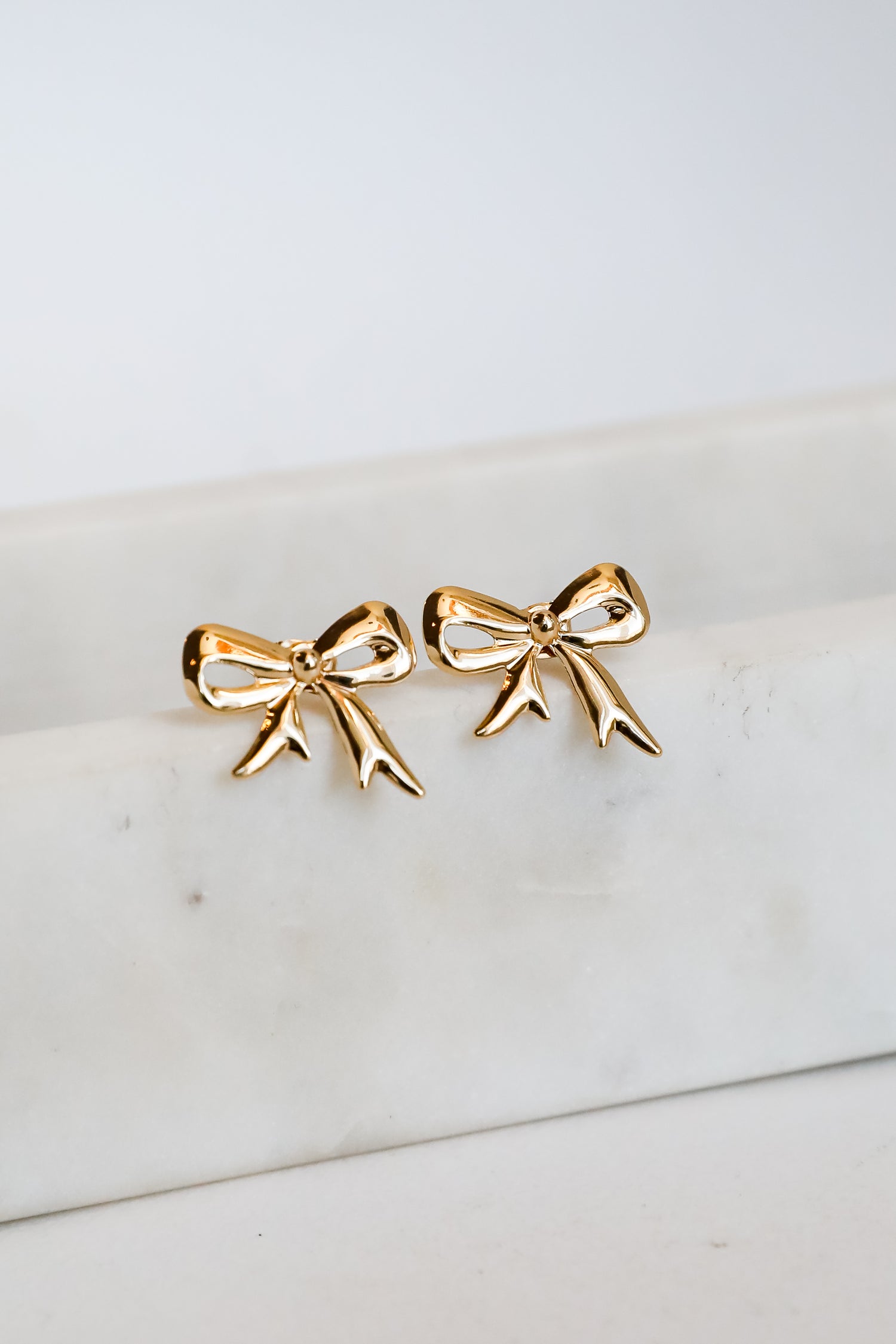 Finley Gold Bow Earrings