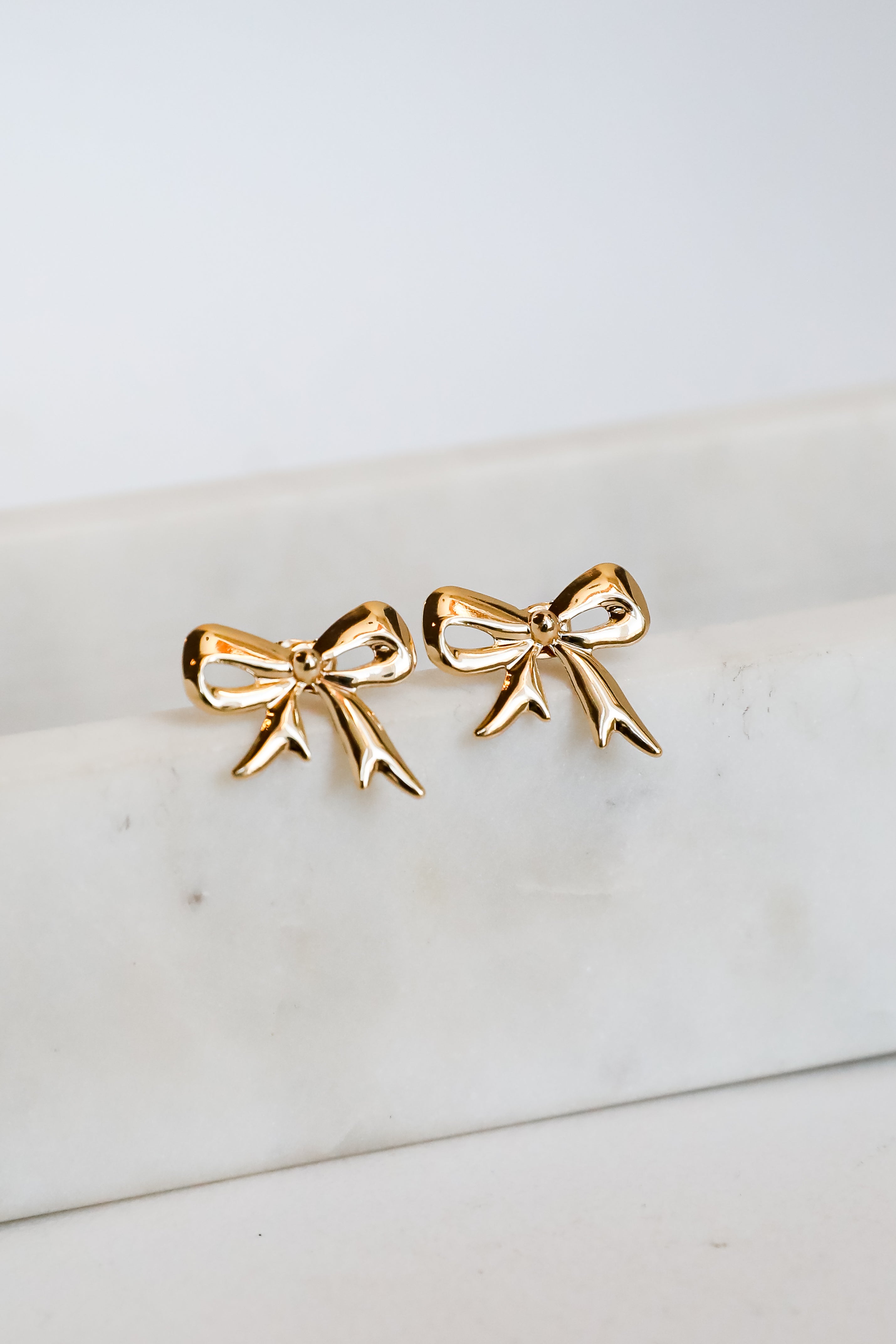 Finley Gold Bow Earrings