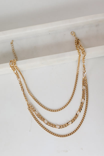 Quinn Gold Layered Chain Necklace