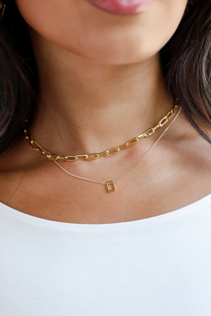 Amelia Gold Layered Chain Necklace