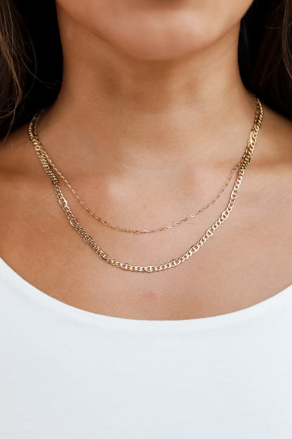 Isabella Gold Layered Chain Necklace