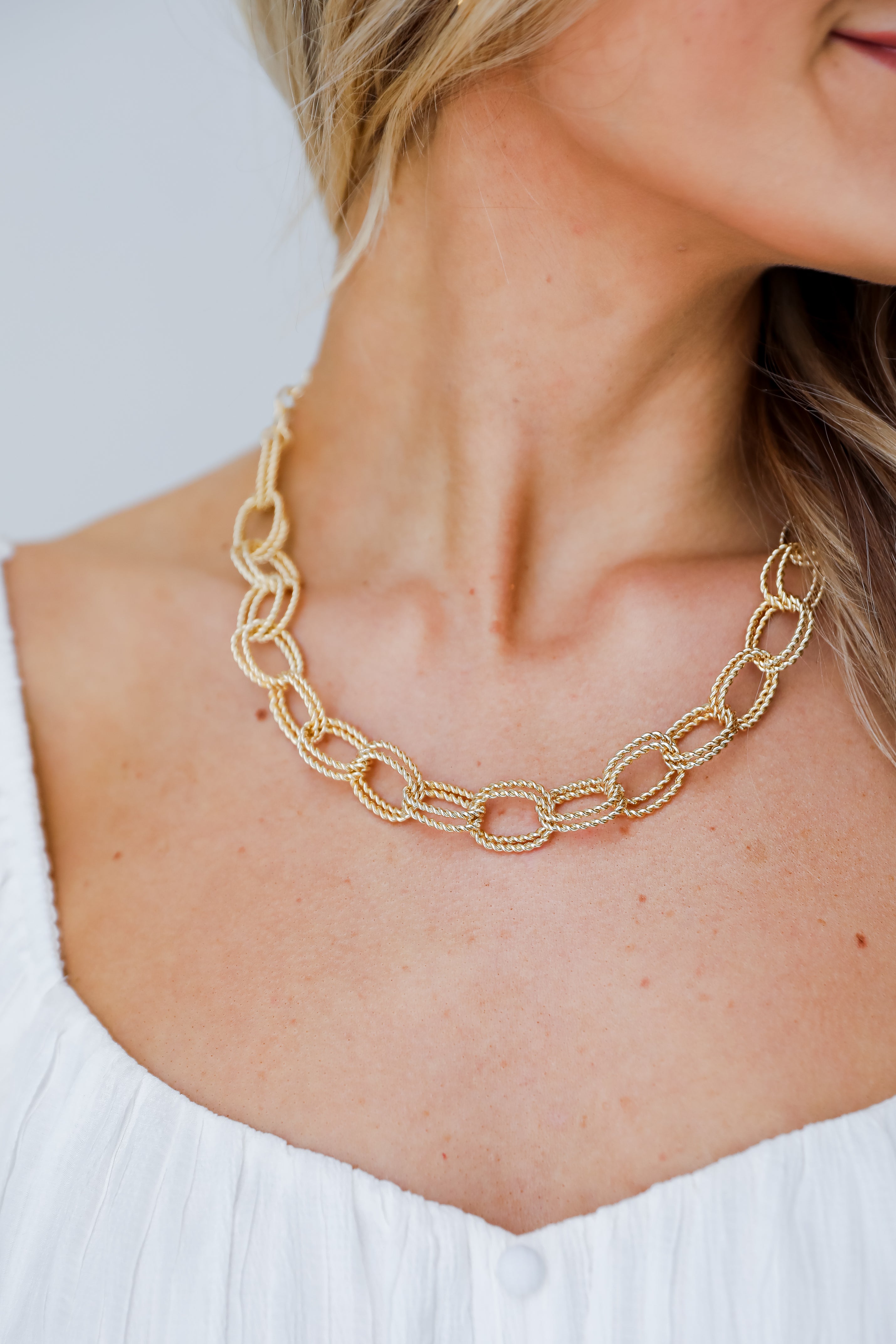 FINAL SALE - Scarlett Gold Chainlink Necklace