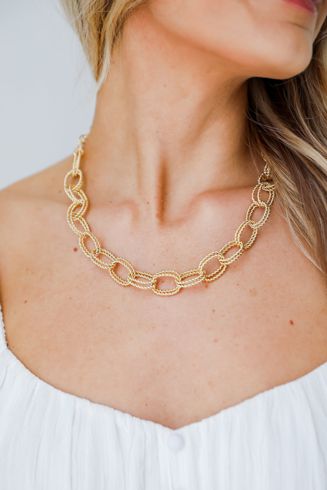 FINAL SALE - Scarlett Gold Chainlink Necklace