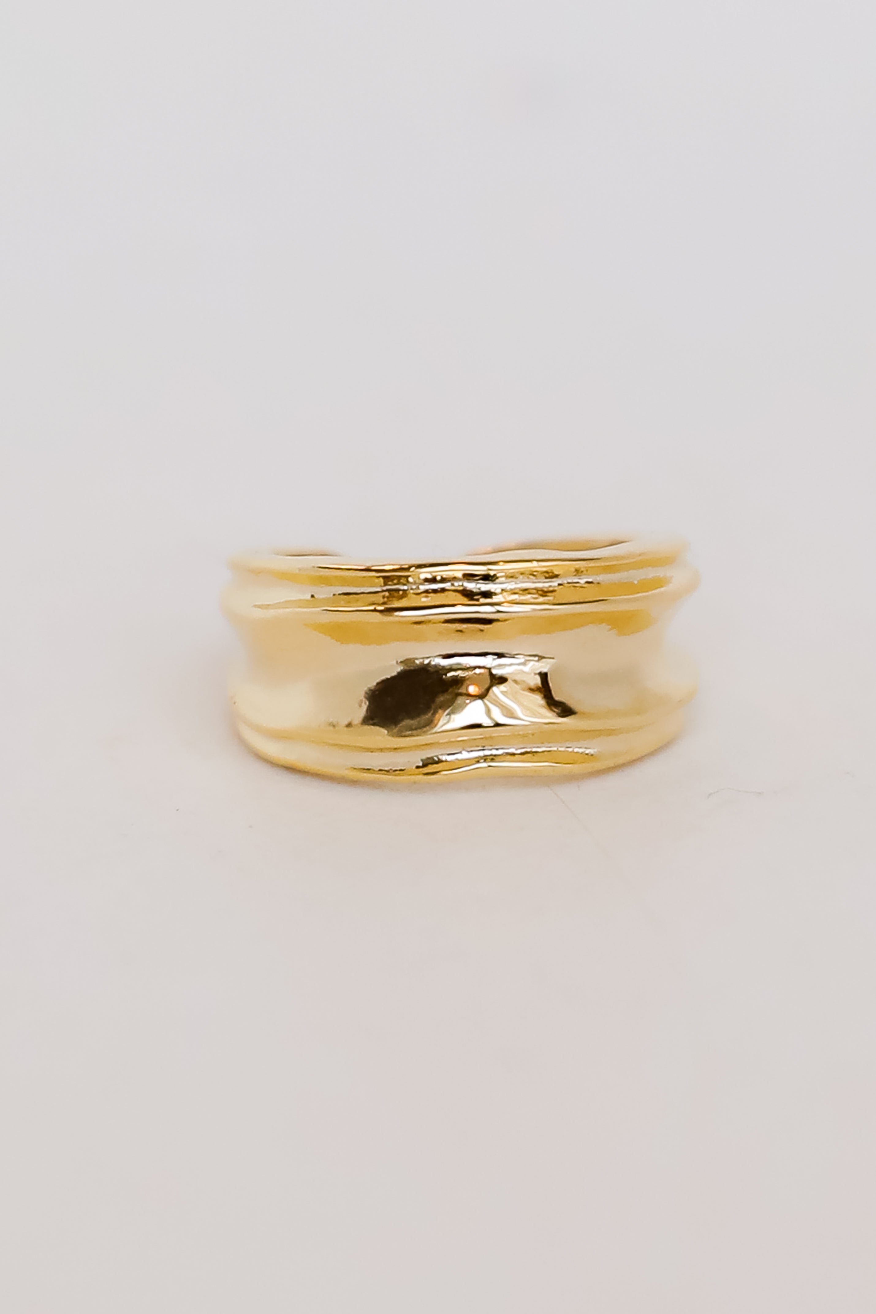 Gold Hammered Ring