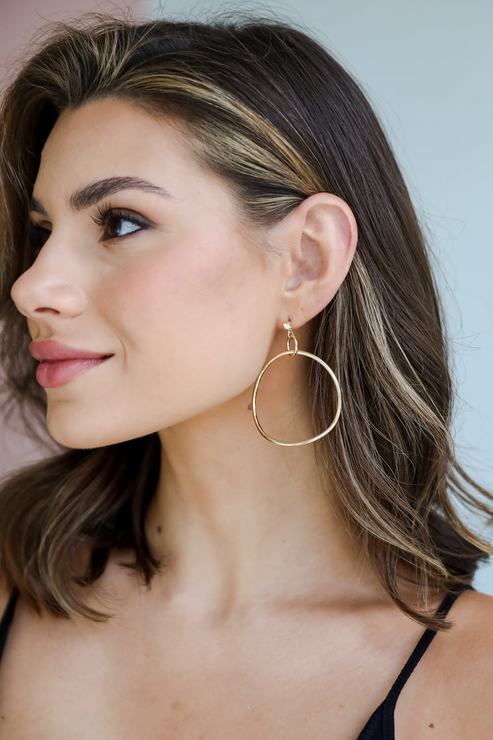 Juliette Gold Circle Statement Earrings