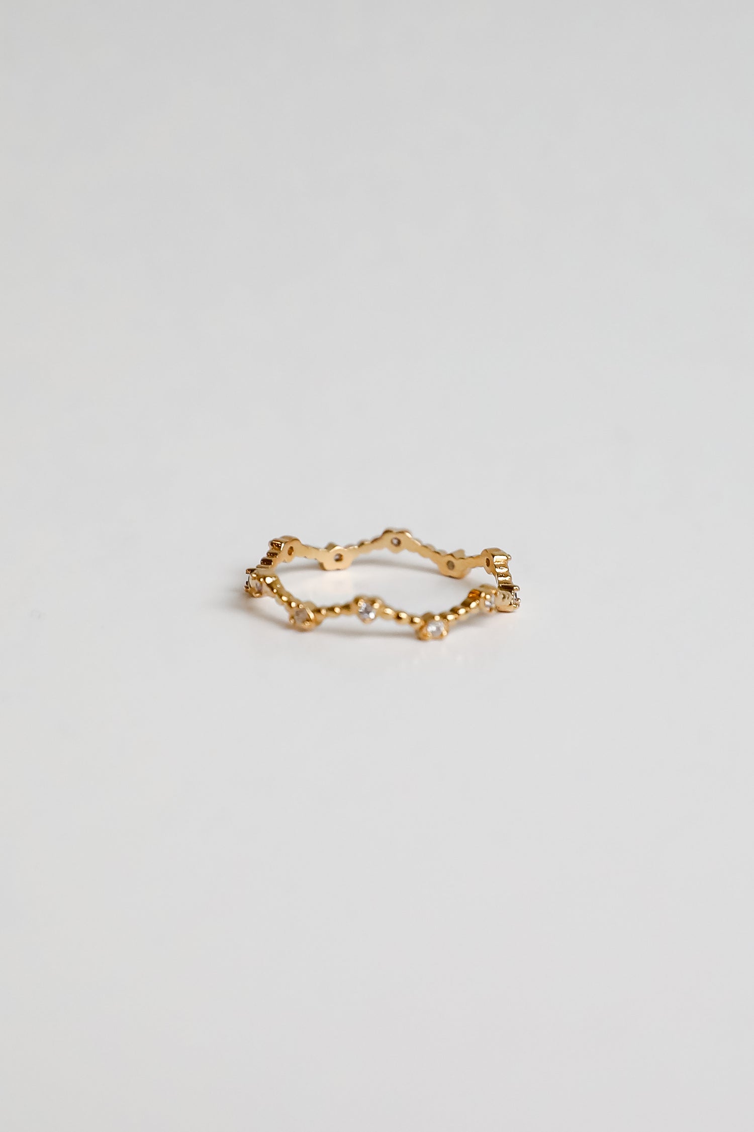 Everleigh Gold Rhinestone Heart Ring