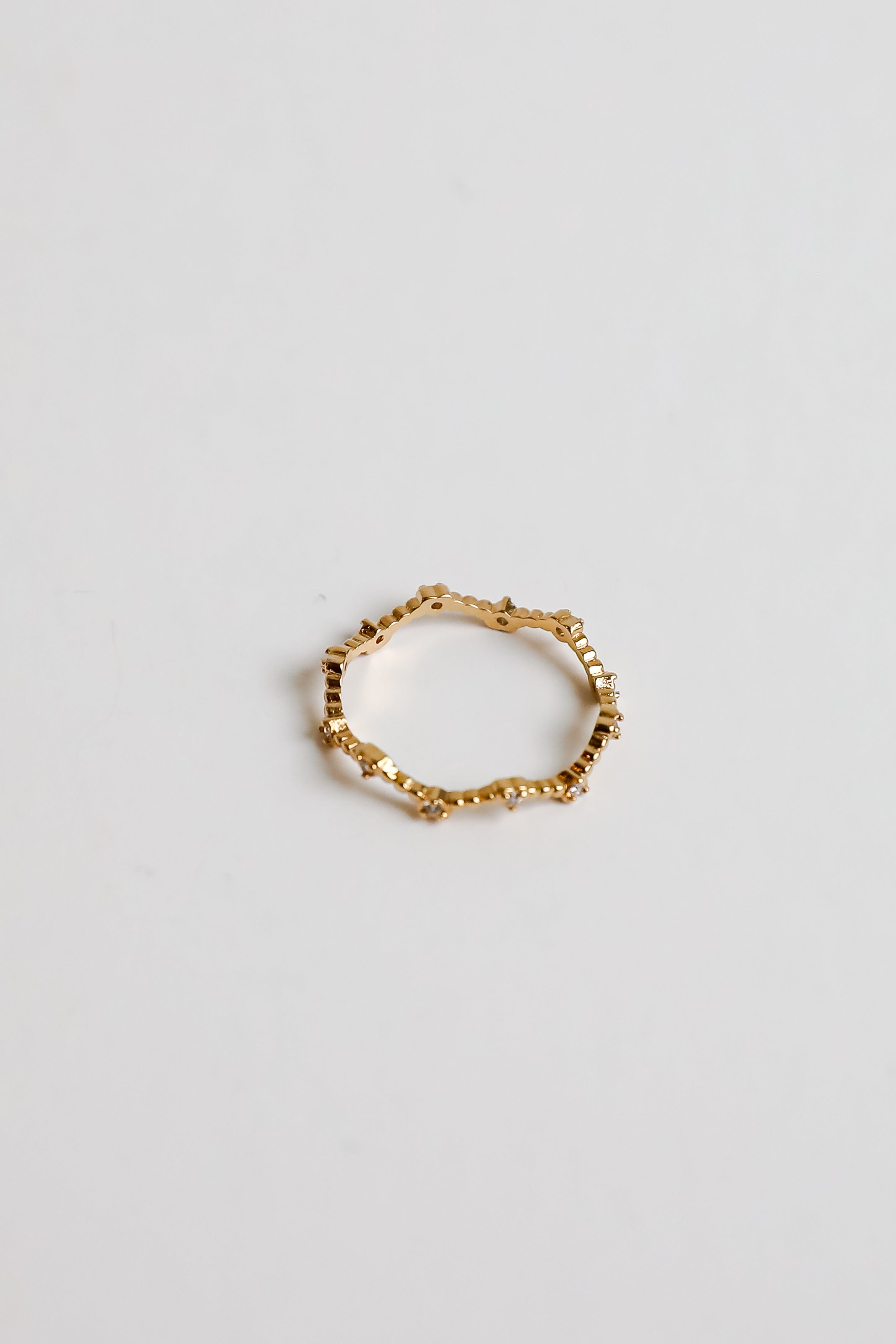 Everleigh Gold Rhinestone Heart Ring