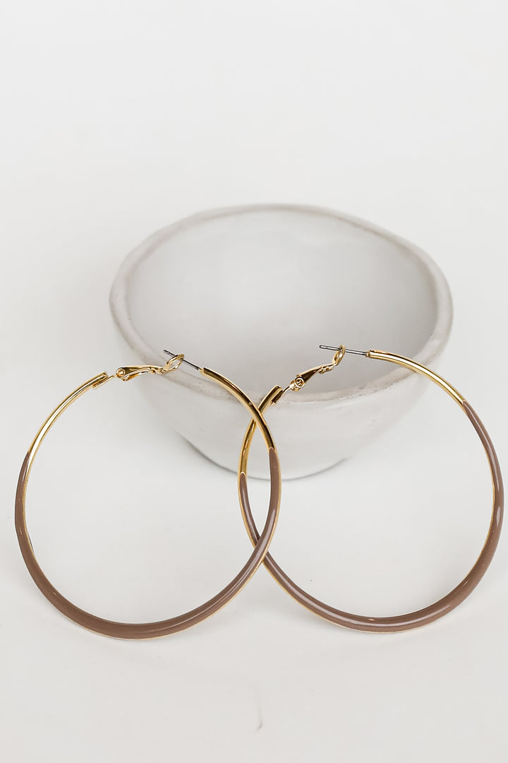 Gold Hoop Earrings close up