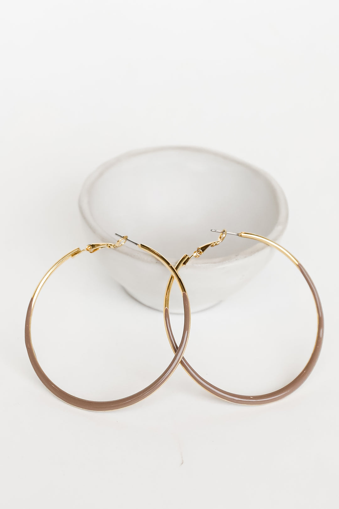 Gold Hoop Earrings flat lay