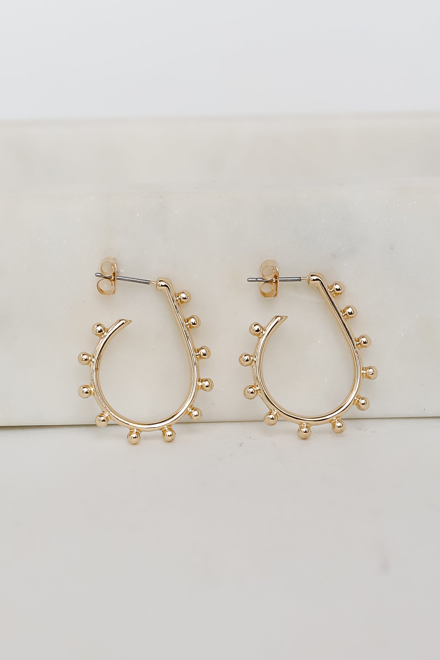 Alyssa Gold Teardrop Hoop Earrings