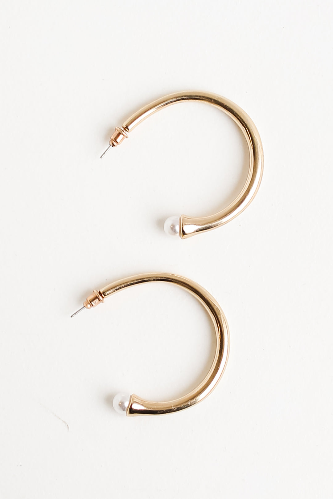 Gold Hoop Earrings flat lay