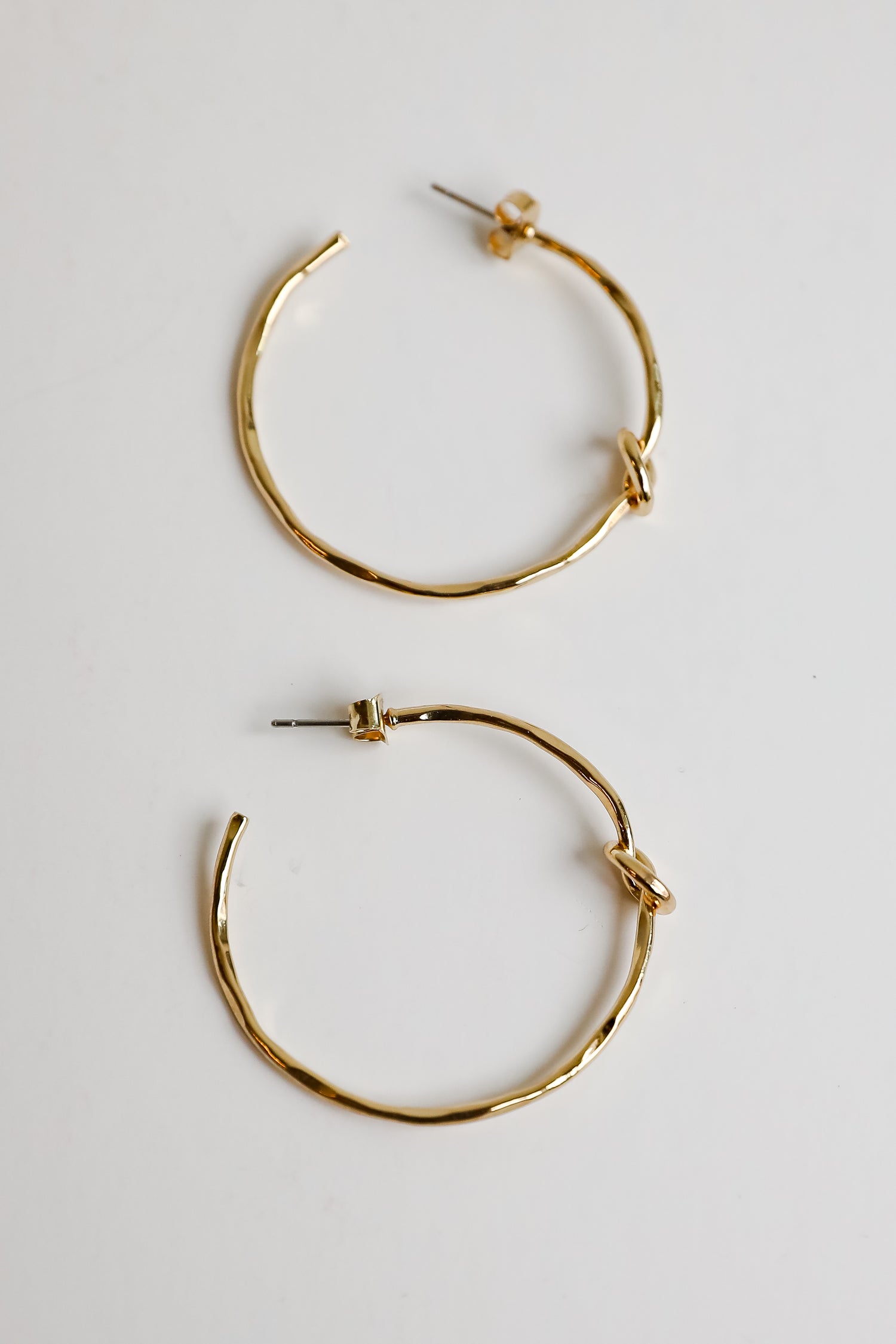 Blakely Gold Knot Hoop Earrings