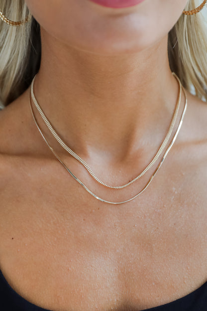 Lydia Gold Layered Chain Necklace