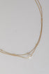 Gold Pearl Layered Chain Necklace