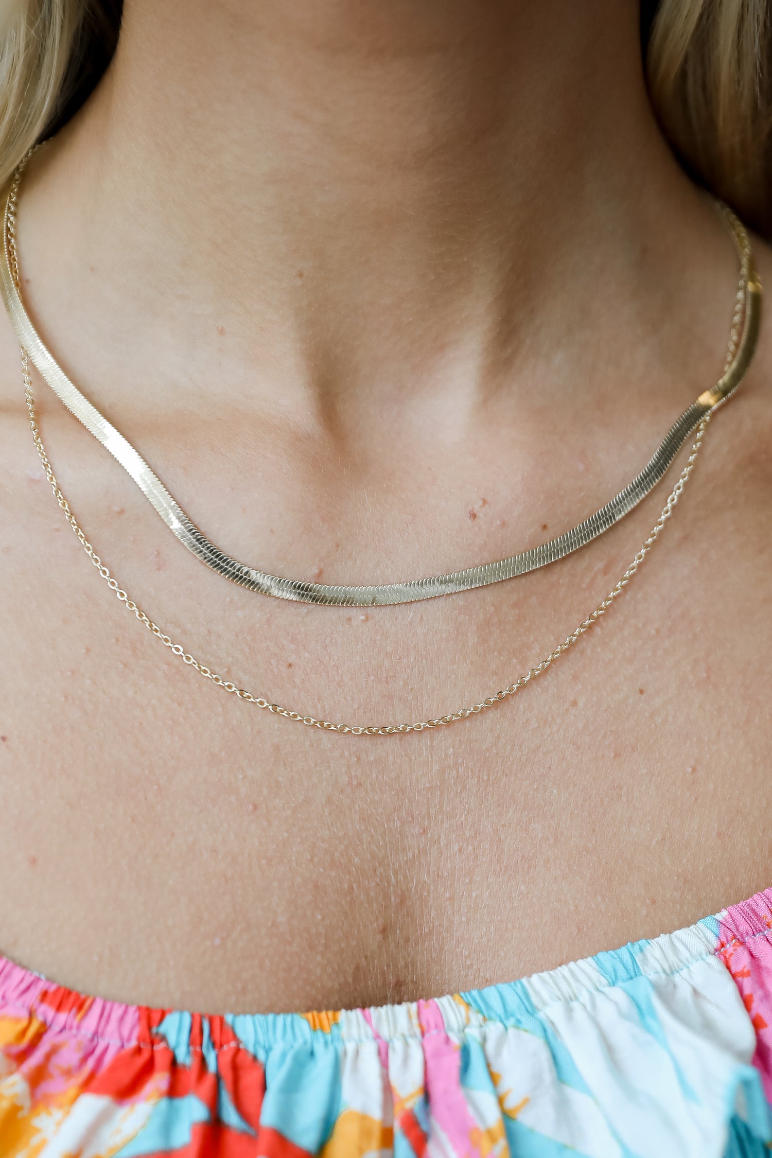 Gold Layered Chain Necklace