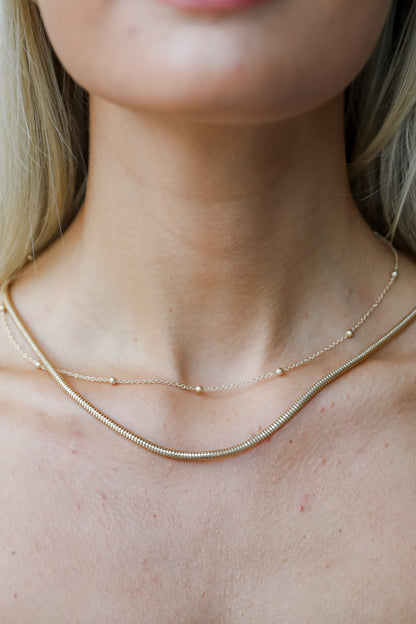 Meghan Gold Layered Chain Necklace